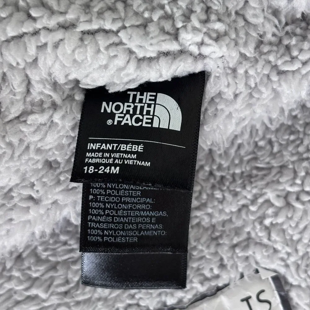The North Face Baby 18-24M ThermoBall Gray Fleece Lined Hooded Bunting Snowsuit